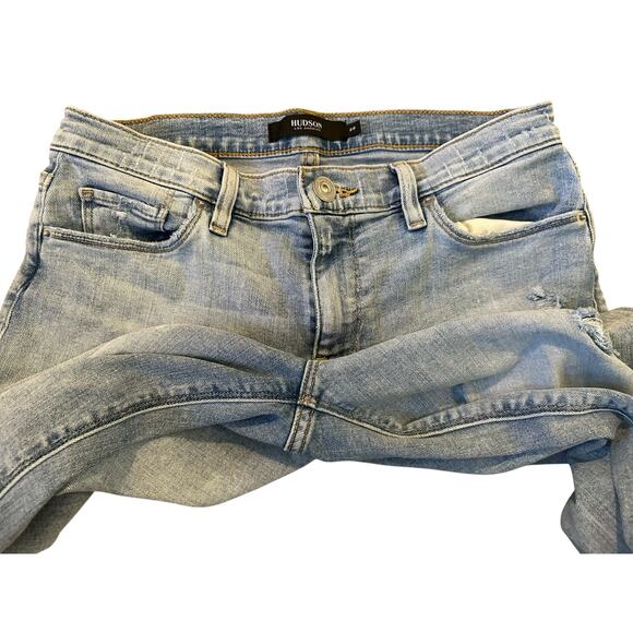 EUC Hudson Nico Straight Distressed Jeans Size 29 StreetStyleDenim ModelOffDuty - Picture 4 of 11